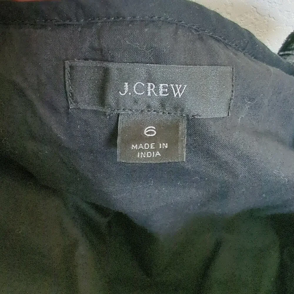 J Crew Ruffle Front Maxi Dress Braided Belt Womens Wrap Size 6 Cottage Core EUC‎ - Picture 10 of 12